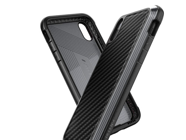 Чехол X-doria Defense Lux для Apple iPhone XR (Black Carbon, маталлический)