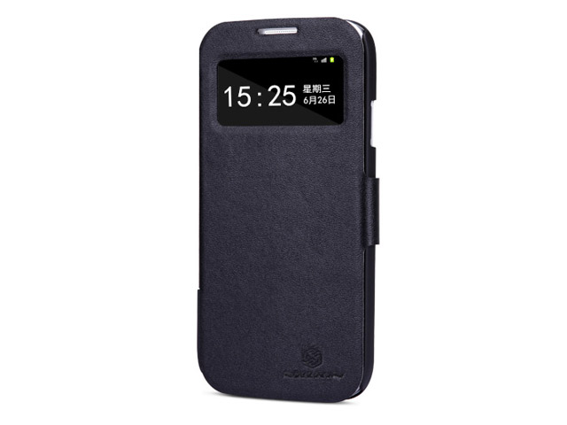 Чехол Nillkin V-series Leather case для Samsung Galaxy S4 i9500 (черный, кожанный)