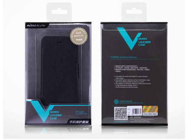 Чехол Nillkin V-series Leather case для Samsung Galaxy S4 i9500 (черный, кожанный)