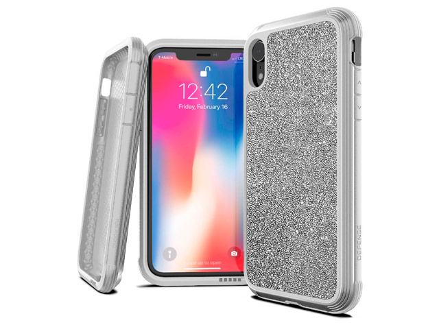 Чехол X-doria Defense Lux для Apple iPhone XR (Crystal White, маталлический)