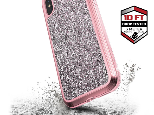 Чехол X-doria Defense Lux для Apple iPhone XS max (Crystal Pink, маталлический)