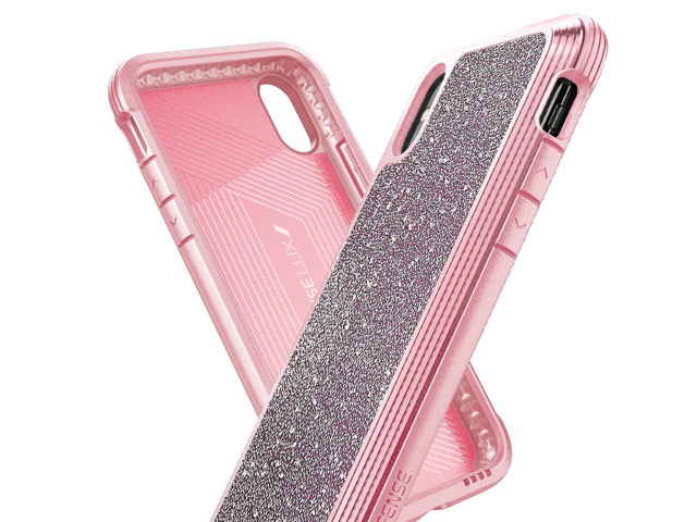 Чехол X-doria Defense Lux для Apple iPhone XS max (Crystal Pink, маталлический)