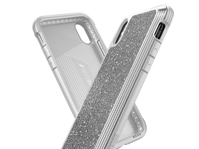 Чехол X-doria Defense Lux для Apple iPhone XS max (Crystal White, маталлический)