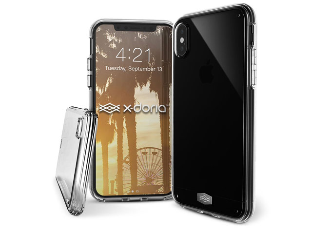 Чехол X-doria ClearVue для Apple iPhone XS max (серый, пластиковый)