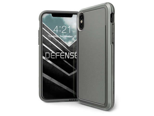 Чехол X-doria Defense Ultra для Apple iPhone X (серый, маталлический)