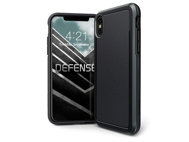 Чехол X-doria Defense Ultra для Apple iPhone XS max (черный, маталлический)