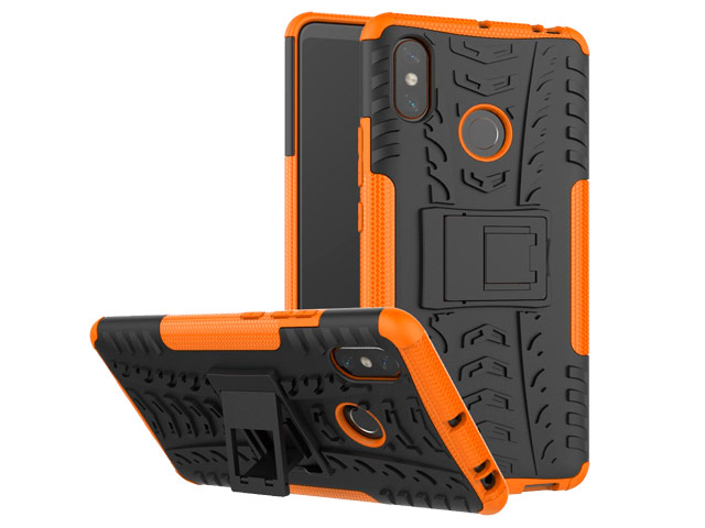 Чехол Yotrix Shockproof case для Xiaomi Mi Max 3 (оранжевый, пластиковый)