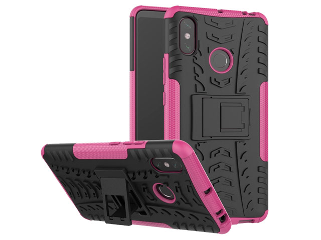 Чехол Yotrix Shockproof case для Xiaomi Mi Max 3 (розовый, пластиковый)