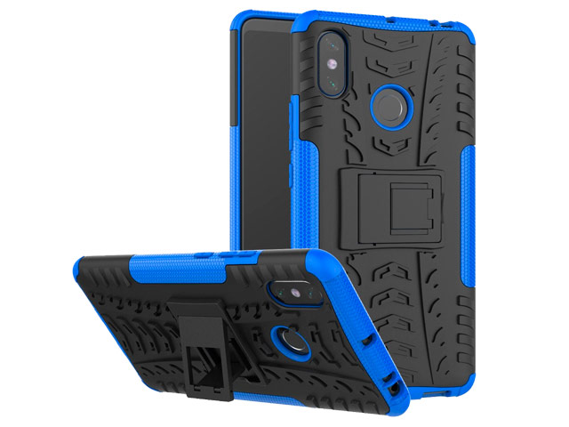 Чехол Yotrix Shockproof case для Xiaomi Mi Max 3 (синий, пластиковый)
