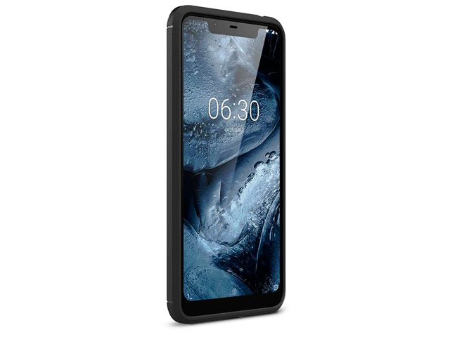 Чехол Yotrix Rugged Armor для Nokia 5.1 plus (черный, гелевый)