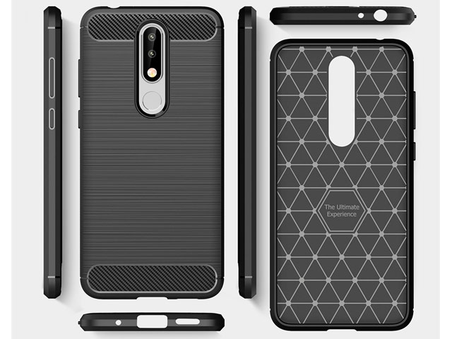 Чехол Yotrix Rugged Armor для Nokia 5.1 plus (черный, гелевый)