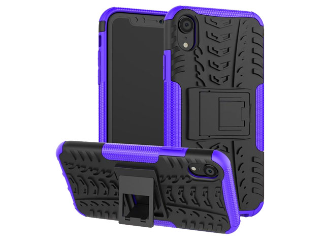 Чехол Yotrix Shockproof case для Apple iPhone XR (фиолетовый, пластиковый)