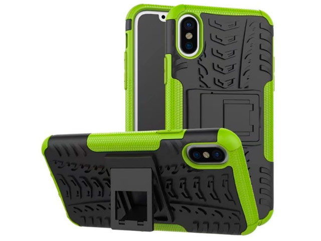 Чехол Yotrix Shockproof case для Apple iPhone XS max (зеленый, пластиковый)