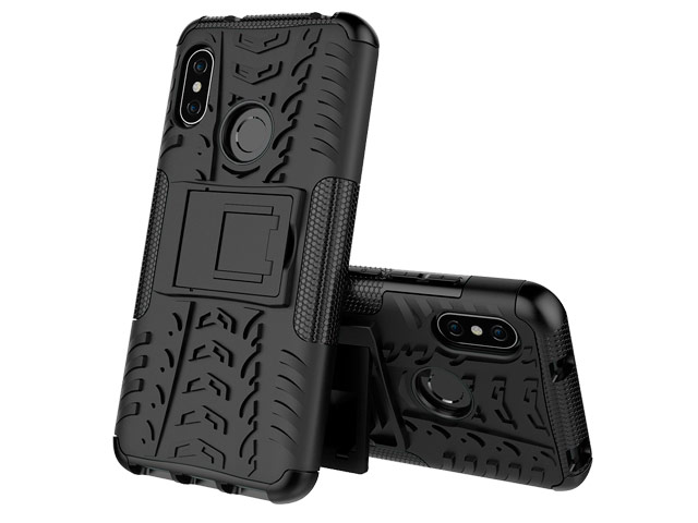 Чехол Yotrix Shockproof case для Xiaomi Redmi 6 pro (черный, пластиковый)