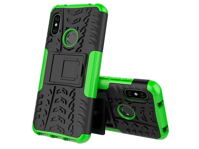 Чехол Yotrix Shockproof case для Xiaomi Redmi 6 pro (зеленый, пластиковый)