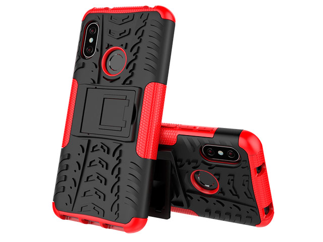 Чехол Yotrix Shockproof case для Xiaomi Redmi 6 pro (красный, пластиковый)
