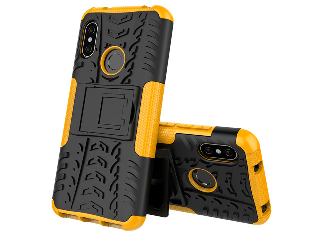 Чехол Yotrix Shockproof case для Xiaomi Redmi 6 pro (оранжевый, пластиковый)