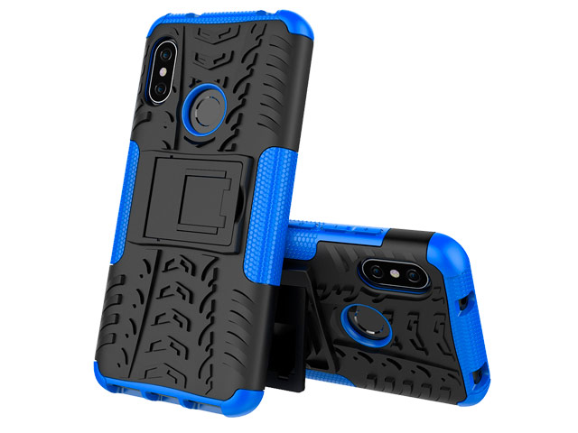 Чехол Yotrix Shockproof case для Xiaomi Redmi 6 pro (синий, пластиковый)