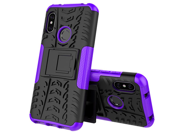 Чехол Yotrix Shockproof case для Xiaomi Redmi 6 pro (фиолетовый, пластиковый)