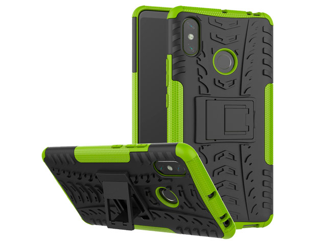 Чехол Yotrix Shockproof case для Xiaomi Mi Max 3 (зеленый, пластиковый)