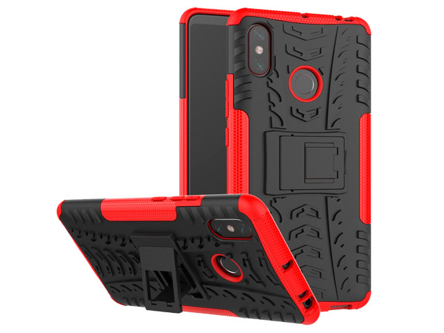 Чехол Yotrix Shockproof case для Xiaomi Mi Max 3 (красный, пластиковый)
