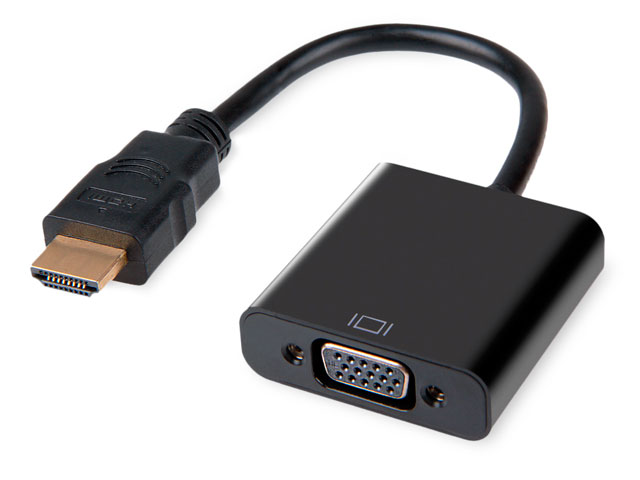 Адаптер iPower HDMI to VGA универсальный (HDMI, VGA, черный)