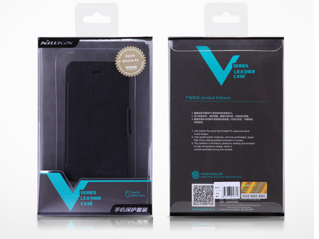 Чехол Nillkin V-series Leather case для Nokia Lumia 925T (черный, кожанный)