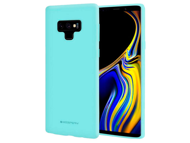 Чехол Mercury Goospery Soft Feeling для Samsung Galaxy Note 9 (бирюзовый, силиконовый)