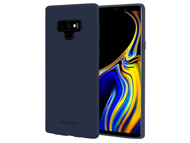 Чехол Mercury Goospery Soft Feeling для Samsung Galaxy Note 9 (синий, силиконовый)