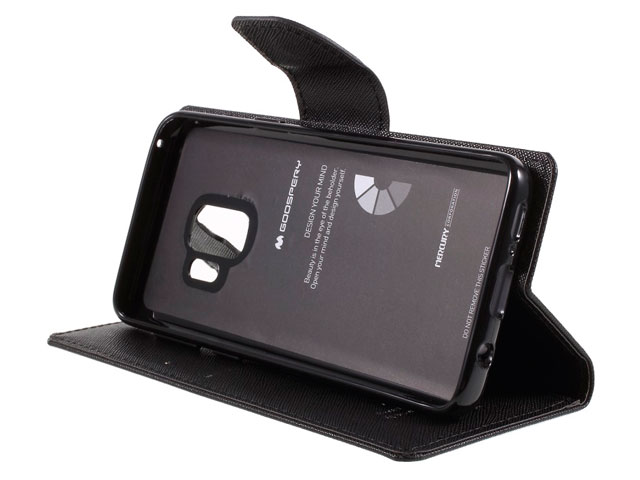 Чехол Mercury Goospery Fancy Diary Case для Samsung Galaxy A6 2018 (черный, винилискожа)