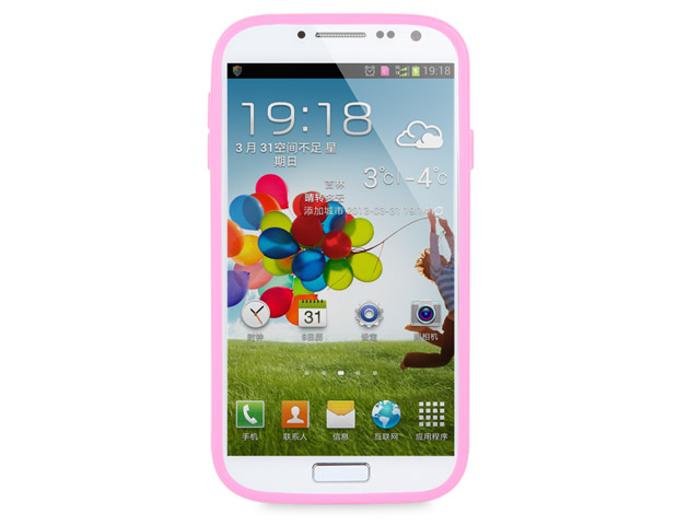 Чехол X-doria Bump Case для Samsung Galaxy S4 i9500 (розовый, пластиковый)