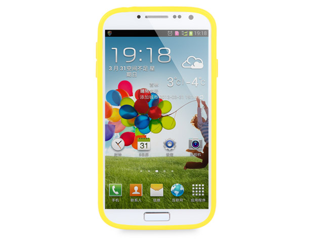 Чехол X-doria Bump Case для Samsung Galaxy S4 i9500 (желтый, пластиковый)