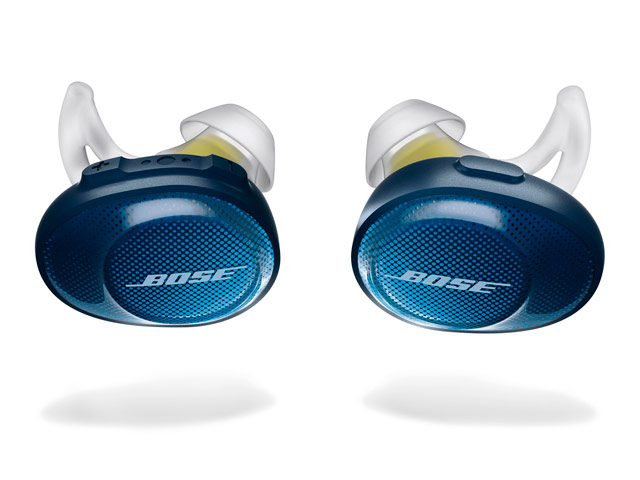 Наушники Bose SoundSport Free универсальные (беспроводные, синие/зеленые, микрофон)