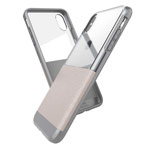 Чехол X-doria Dash case для Apple iPhone XS (бежевый, кожаный)