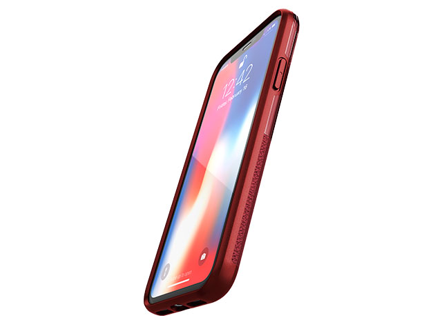 Чехол X-doria Dash case для Apple iPhone XS (красный, кожаный)