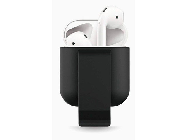 Крепление на пояс Synapse Carrying Clip для Apple AirPods (черное, пластиковое)