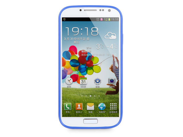 Чехол X-doria GelJacket Shine для Samsung Galaxy S4 i9500 (голубой, гелевый)