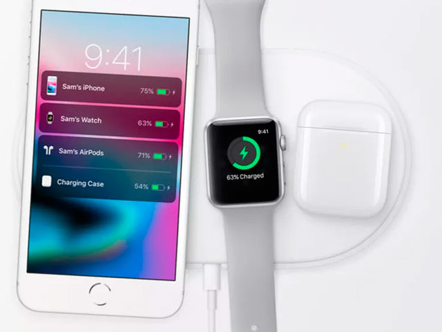 Беспроводное зарядное устройство Synapse AirPower (белое, Fast Charge, стандарт QI, зарядка Apple Watch)