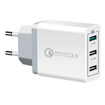 Зарядное устройство Synapse Fast Charger универсальное (сетевое, 5.1A, 3xUSB, Quick Charge 3.0, белое)