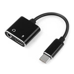Адаптер Synapse USB-C to Jack and Charge Converter универсальный (USB Type C, miniJack 3.5 мм, зарядка, черный)