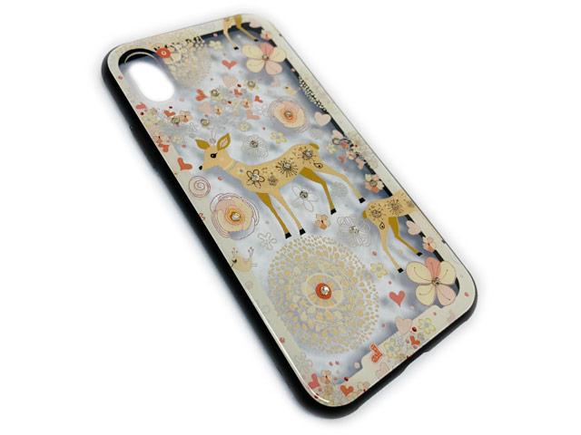 Чехол Synapse Glassy Case для Apple iPhone X (Bambie, гелевый/стеклянный)
