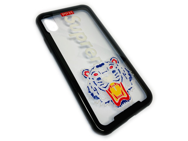 Чехол Synapse Glassy Case для Apple iPhone X (Supreme Tiger, гелевый/стеклянный)