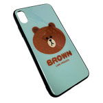 Чехол Synapse Glassy Case для Apple iPhone XS (Brown, гелевый/стеклянный)