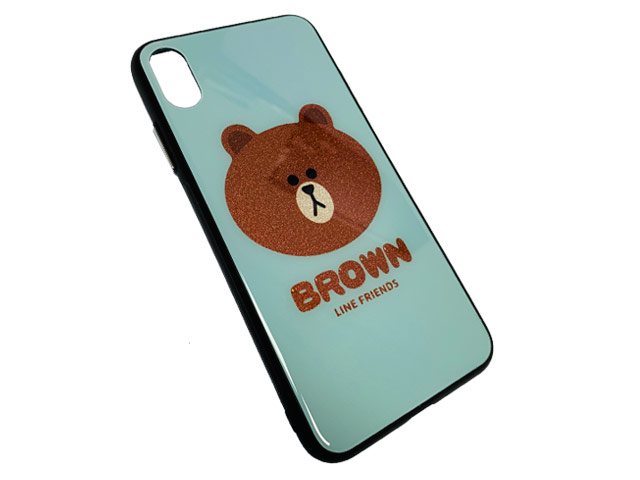 Чехол Synapse Glassy Case для Apple iPhone XS (Brown, гелевый/стеклянный)