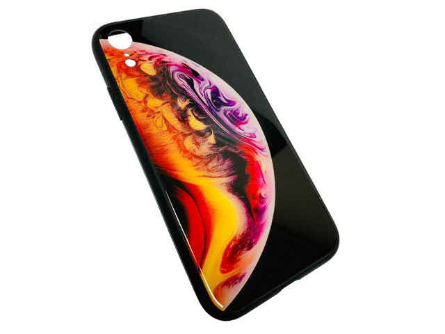 Чехол Synapse Glassy Case для Apple iPhone XR (Bubble One, гелевый/стеклянный)