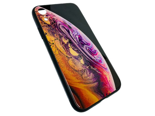 Чехол Synapse Glassy Case для Apple iPhone XR (Bubble Two, гелевый/стеклянный)