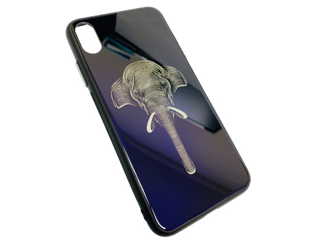 Чехол Synapse Glassy Case для Apple iPhone XS max (Elephant, гелевый/стеклянный)