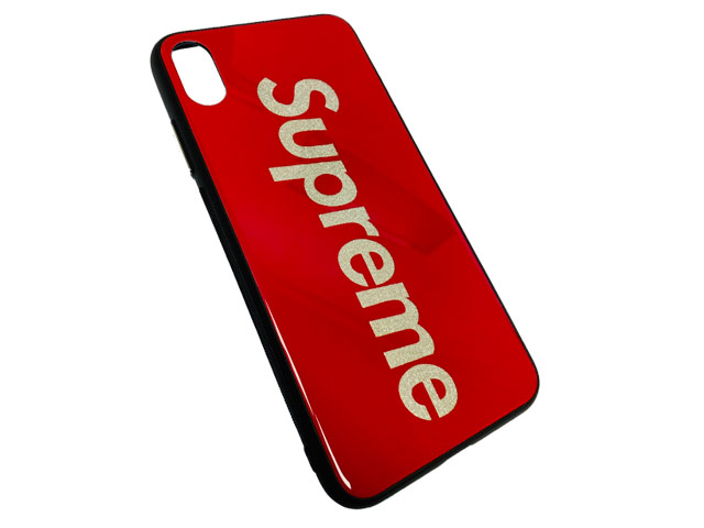 Чехол Synapse Glassy Case для Apple iPhone XS max (Supreme Red, гелевый/стеклянный)