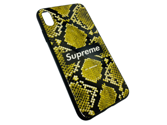 Чехол Synapse Glassy Case для Apple iPhone XS max (Supreme Snake, гелевый/стеклянный)
