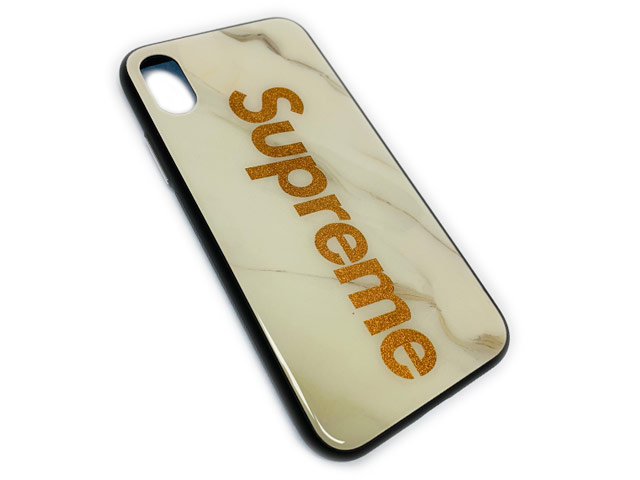 Чехол Synapse Glassy Case для Apple iPhone XS max (Supreme White, гелевый/стеклянный)